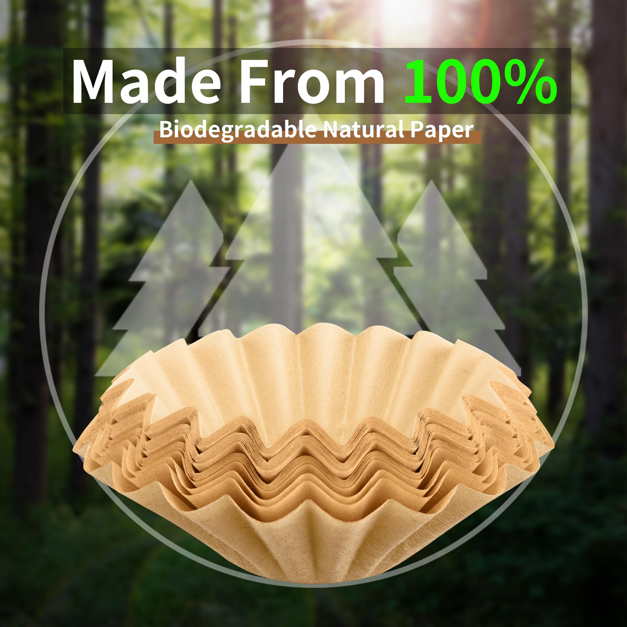 Disposable Coffee Paper Filters for Ninja Pod & Grounds Specialty Single-Serve Coffee Maker, 150 Pcs Coffee Filter Compatible with Ninja PB051 PB041 Coffee Maker