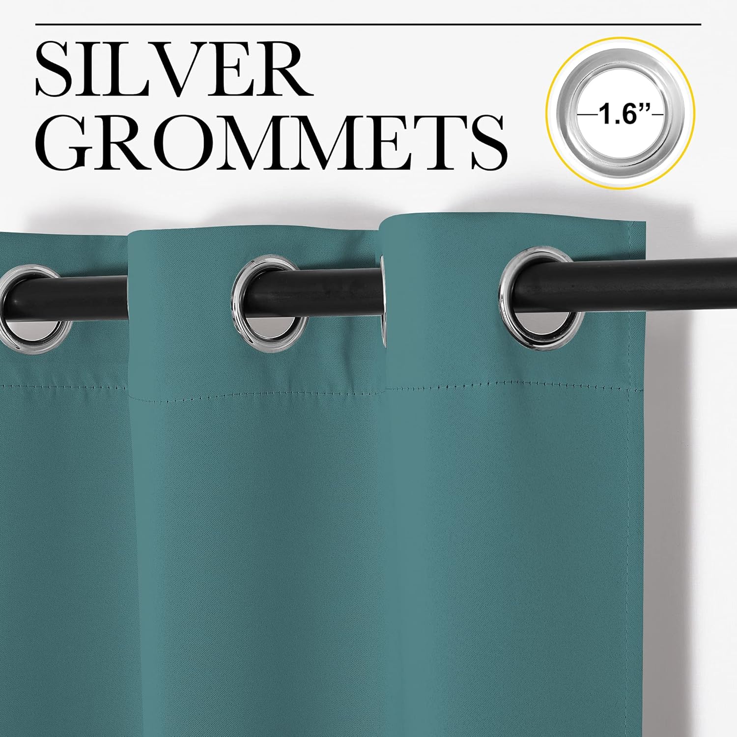 NICETOWN Sea Teal Blackout Curtains - Thermal Insulated Drapes for Bedroom | 78" Length, 42" Wide, 2 Panels