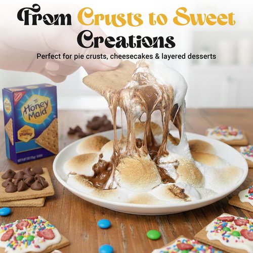 Honey Maid Honey Graham Crackers – 14.4 oz Box (Pack of 1) – Classic Snack for S’Mores, Baking & Snacking (27 Full Sized Crackers)
