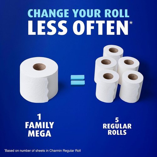 Charmin Ultra Soft Toilet Paper - Cushiony Touch, 2-Ply, 18 Family Mega Rolls (90 Regular Rolls) - White