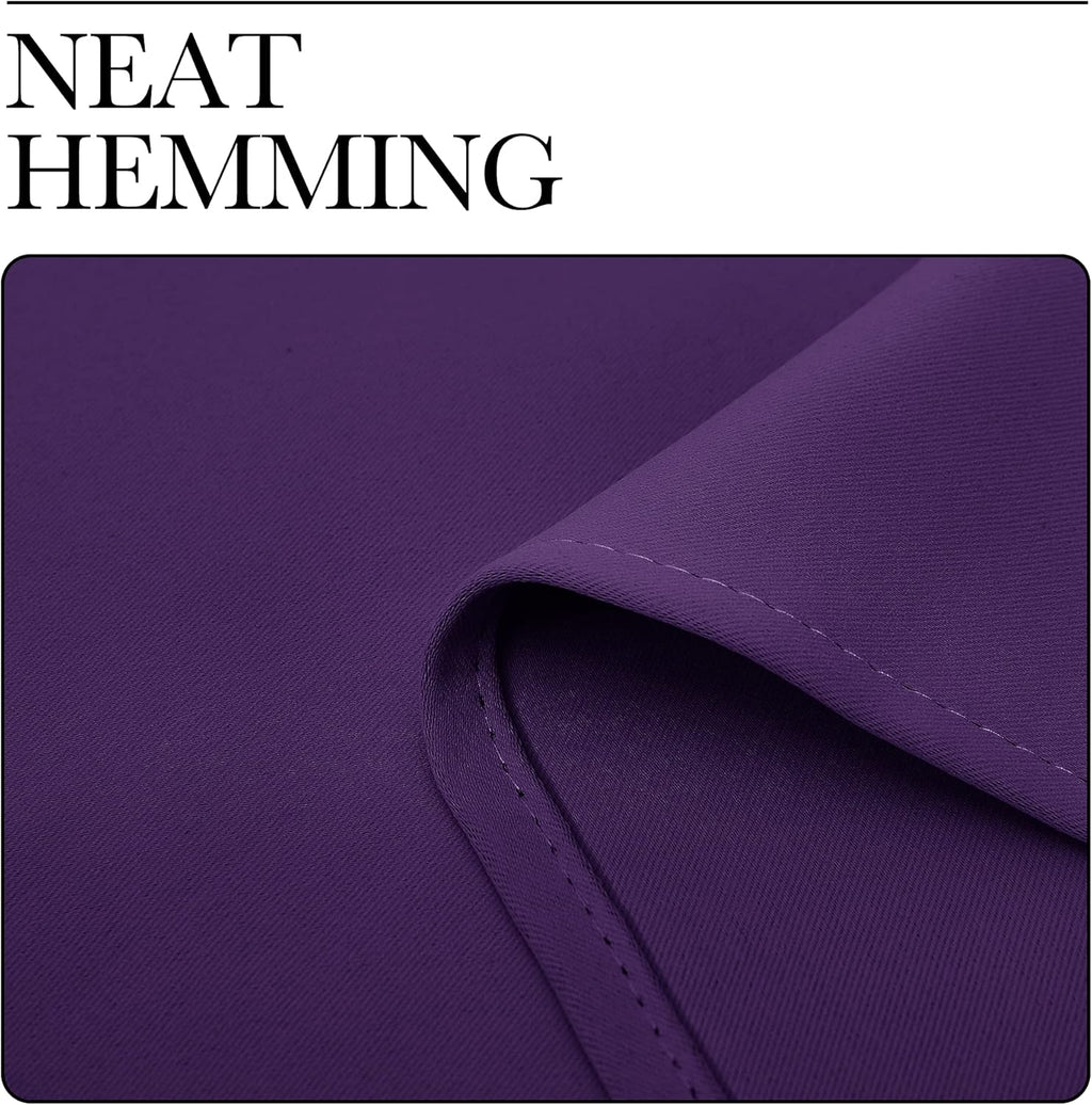 NICETOWN Thermal Insulated Blackout Curtains - Triple Weave Solid Ring Top Drapes | Set of 2, 29 x 45 Inch, Royal Purple
