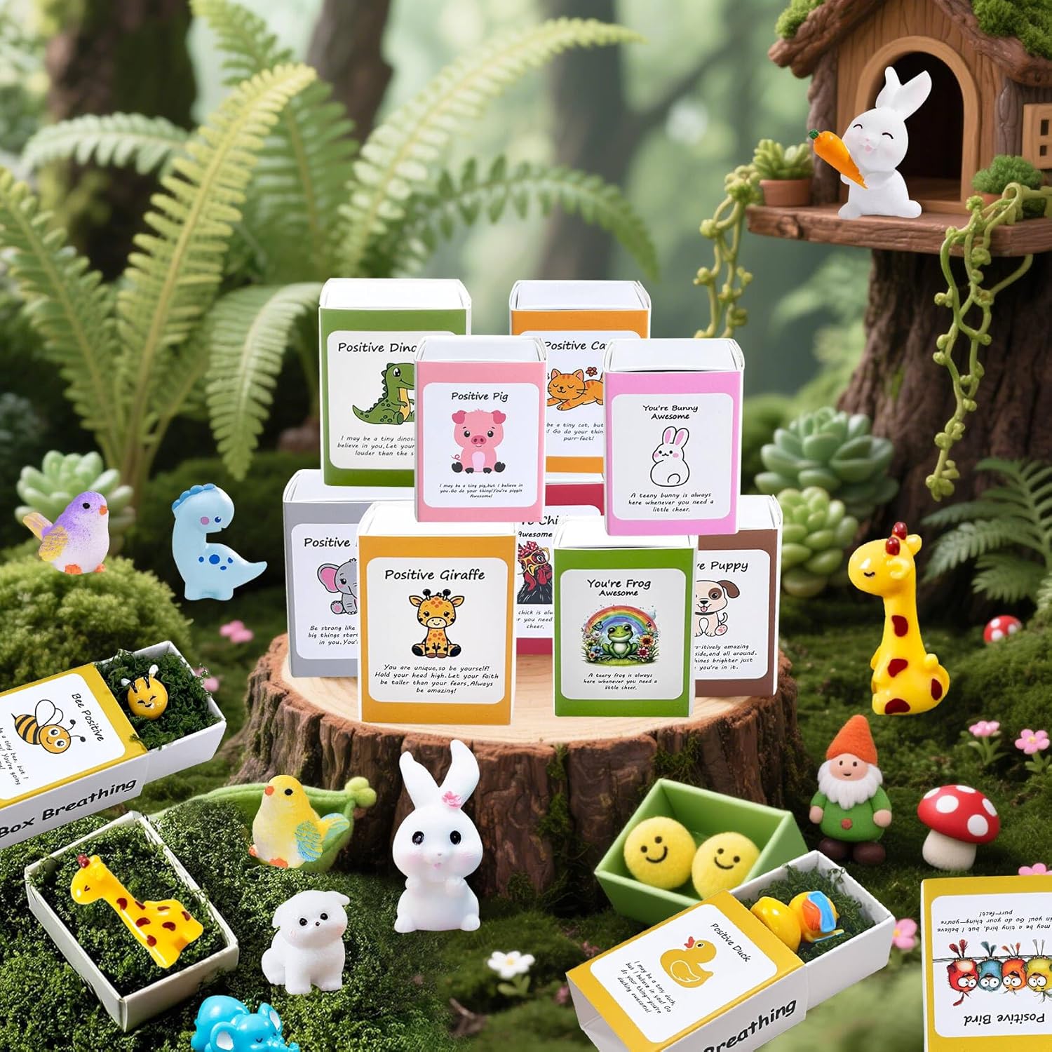 Positive Bee Gifts | 10 Set Employee Appreciation Gift Box with Cheer Up Cards - Perfect for Coworkers & Teachers