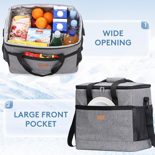 Lifewit Cooler Bag - Insulated, Collapsible Tote for 30-60 Cans | Leakproof Design for Camping & BBQ