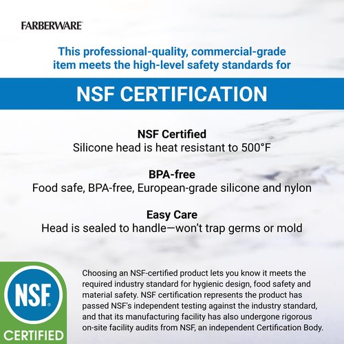 FARBERWARE Pro 3 Piece Silicone Spatula Set, 13.5 and 10 inch NSF Certified Cooking Tools