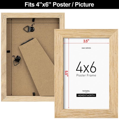 Momentworth Minimalist 20x30 Frame, Solid Oak Wood 20x30 Poster Frame for Wall Mount - Wall Decor for Home, Office & Galley (Single,Oak)