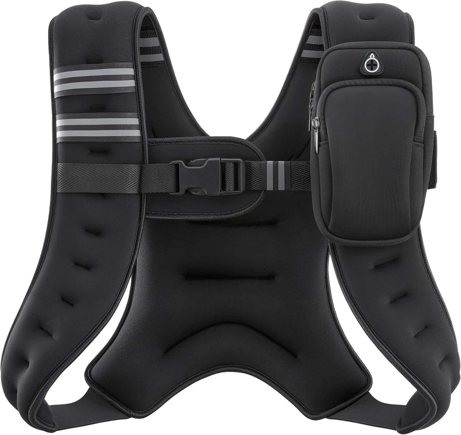 ZELUS Weighted Vest - Adjustable 6lb to 30lb | Reflective Stripe for Enhanced Workout Performance