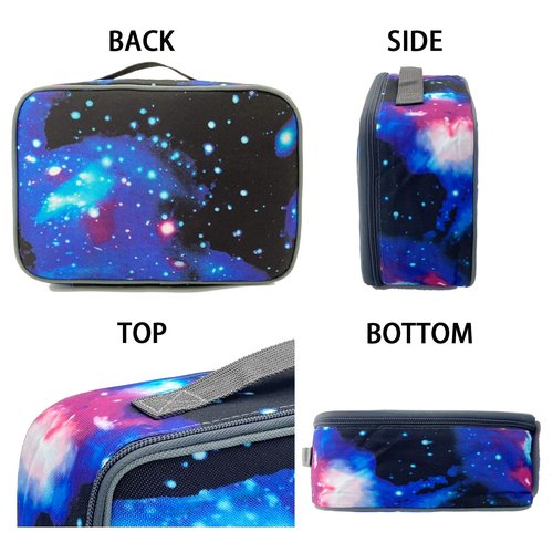 Kulle Lunch Box Kids,Insulated Lunch Bag Boys Back to School,Washable and Reusable Lunch Box for kids,Lunchbox for Office,School,Outdoor(Space)