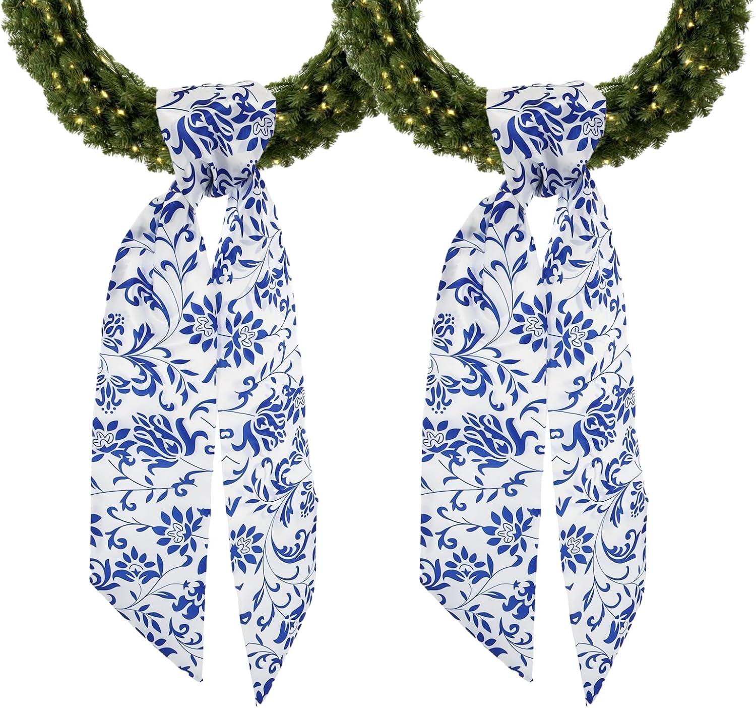 Skiennix Wreath Sash Set - Elegant Ribbon Decor for Front Door | Perfect for Weddings & Parties