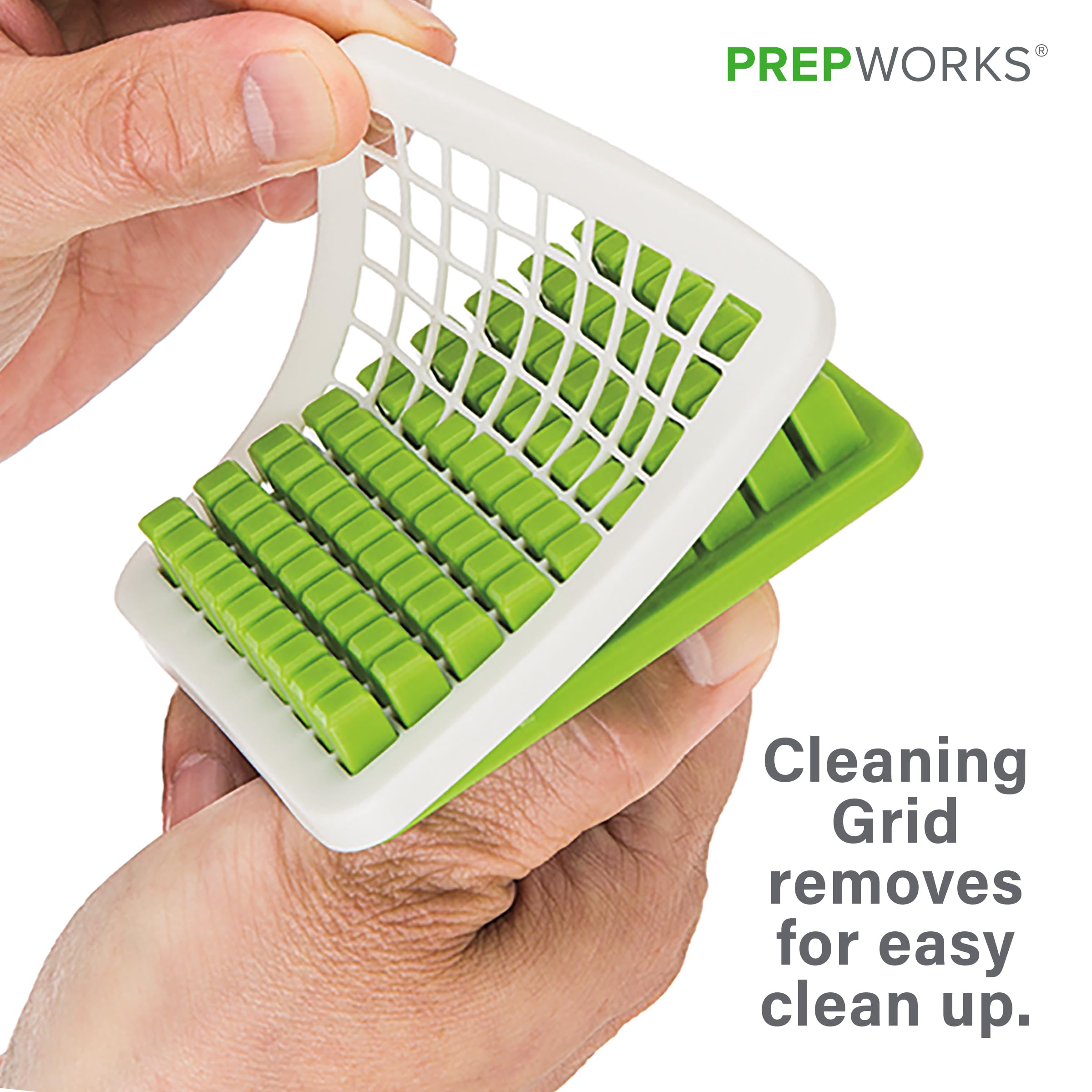 PrepWorks Tower Fry Cutter – Heavy-Duty Potato Cutter for Perfect Fries, Easy-to-Use, Stainless Steel Blades, BPA-Free