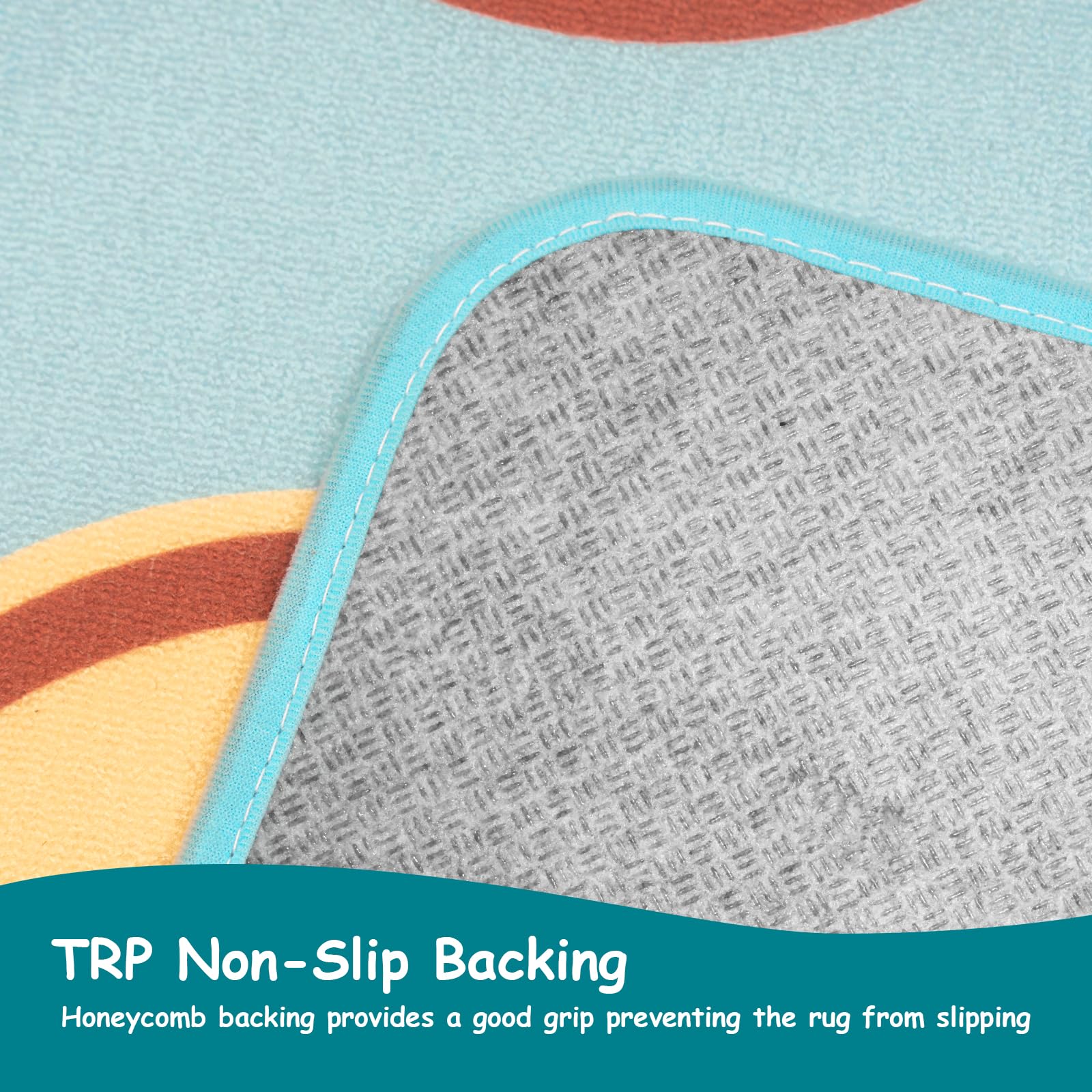 5' x 7' Classroom Rug, Carpets Schoolgirl Style Pastel Smileys Educational Area Rugs for Kids Room Seating Décor, Play Carpet for Teaching and Playroom (Smiley Face Rug, 5x7ft)