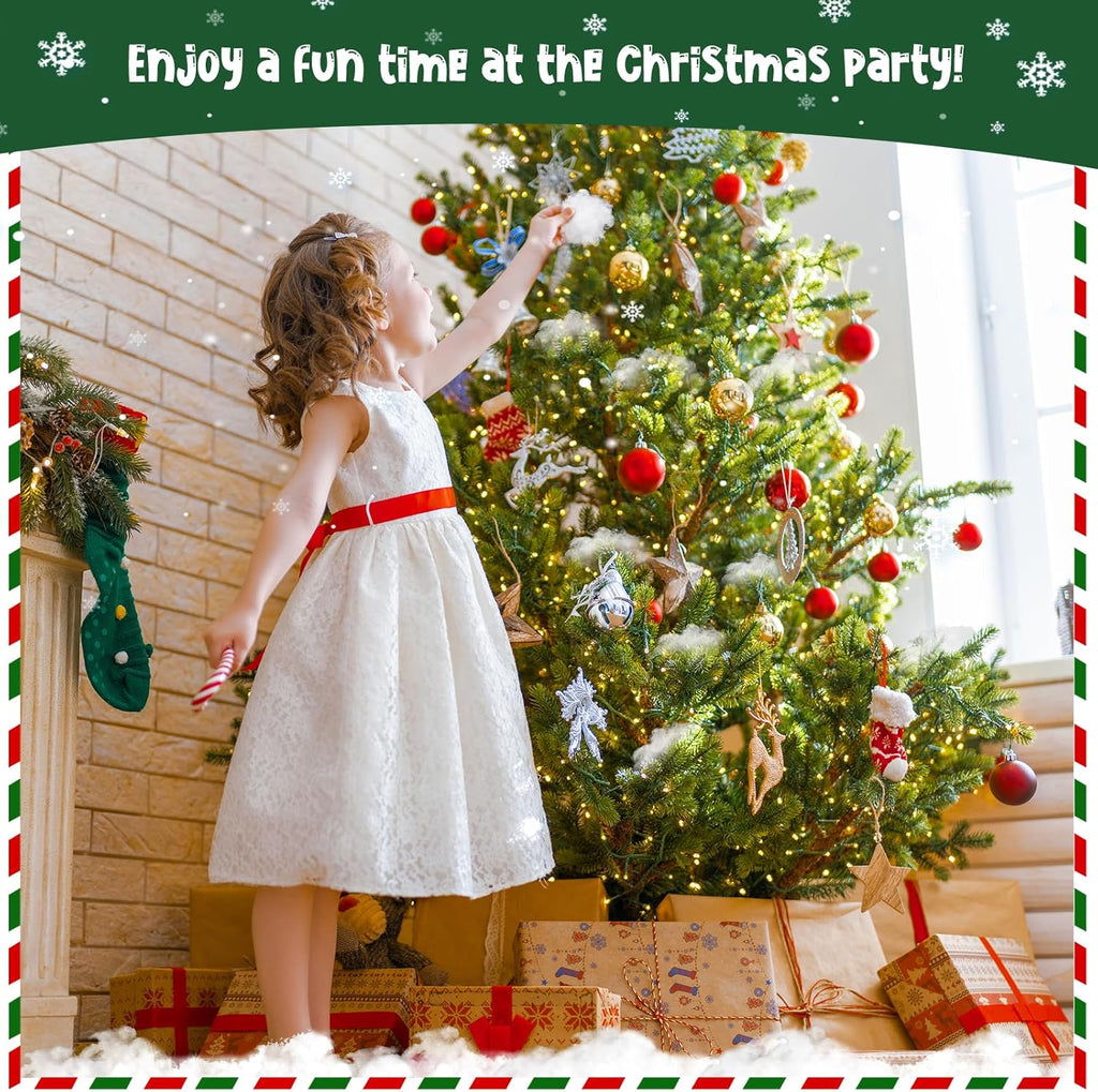 Skiennix Christmas Fake Snow - 9.2oz Fluffy Artificial Snow for DIY Tree Decor & Winter Displays