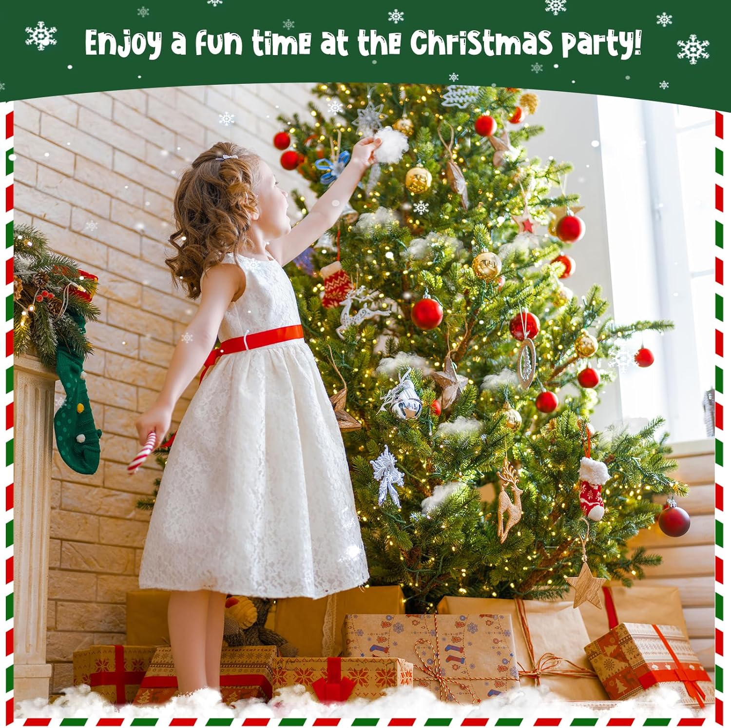 Skiennix Christmas Fake Snow - 9.2oz Fluffy Artificial Snow for DIY Tree Decor & Winter Displays