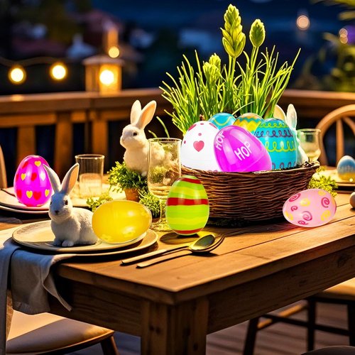 24 Pack Skiennix 7Ft Fairy Lights - Battery Operated 20 LED Easter String Lights for Spring Decor