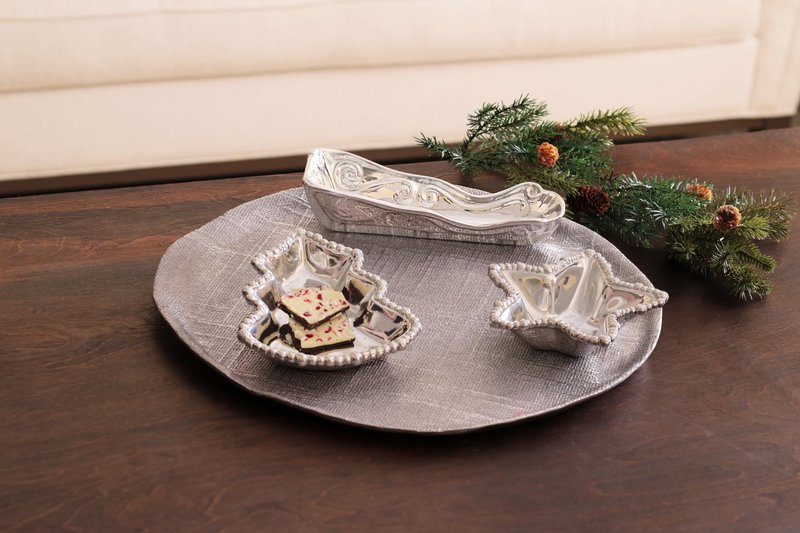 Beatriz Ball Giftables Holiday Christmas Tree Mini metallic Bowl
