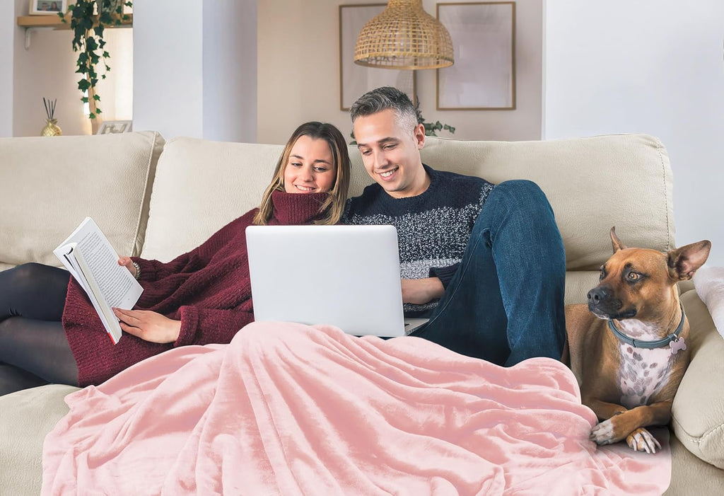 Utopia Bedding Fleece Blanket - King Size Pink 300GSM Luxury Soft Microfiber | Anti-Static (90x102 Inch)