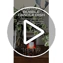 Smoky Glass Bubble Candle Dish - Decorative Tray for Votives & Jewelry