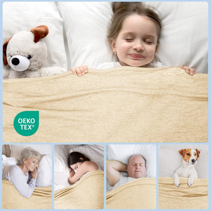 LUXEAR Cooling Blanket Queen, Glow in The Dark Cool Blanket with Star Cosmic for Boys Girls, Absorbs Heat to Keep Body Cool All Night, Lightweight Summer Cool Blankets for Sleeping - Glow Blue