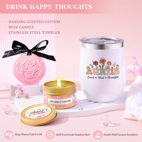 Lepiche Mother's Day Aunt Gifts from Niece Nephew, Best Aunt Ever Gift, Auntie Birthday Gift Ideas, Auntie Gift Ideas, Get Well Soon Care Package Relaxing Spa Gifts Set for Mother's Day