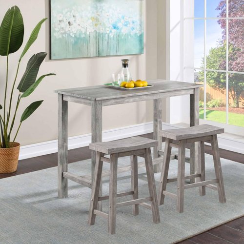 Boraam Sonoma Stool, Counter Height, Storm Grey Wire-Brush