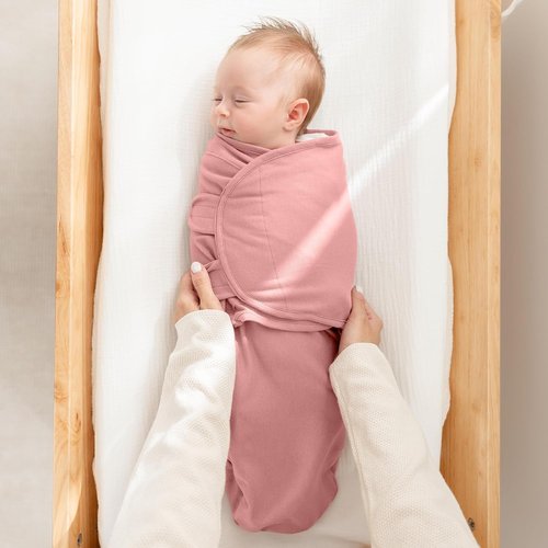 Comfy Cubs Swaddle Blanket Set - 100% Cotton Newborn Wraps for 0-3 Months | Breathable & Durable - Blush, Mauve & Mulberry