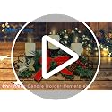 Christmas Candle Holder Centerpiece Table Decor with Berries & Pinecones