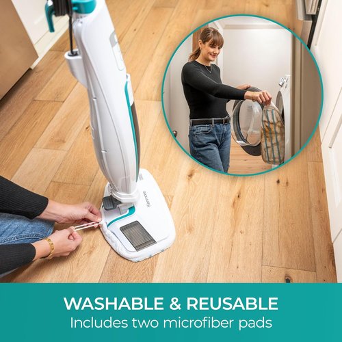 Kenmore Steam Mop SM2060 | Lightweight Floor Cleaner with Easy Scrubber & 2 Washable Pads - Quick Heating for Hardwood & Tile