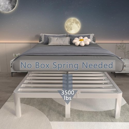 ITIMIDI Queen Bed Frame - 12 Inch Metal Platform Design | Heavy Duty, No Box Spring Needed, Easy Assembly