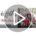 Pillow Perfect Christmas Scene Throw Pillow 16.5" Grey with Reindeer & Church