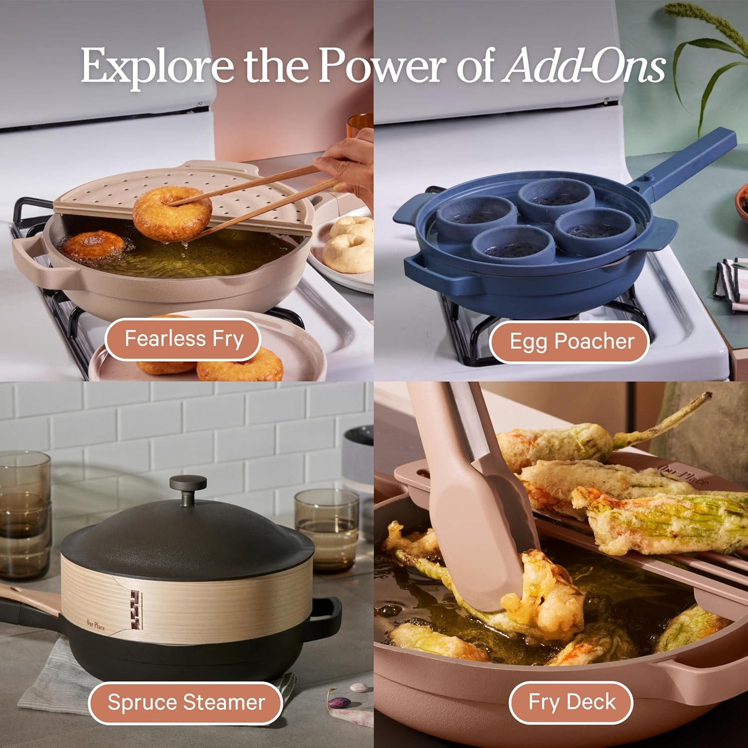 Our Place Always Pan 2.0 - 10.5” Nonstick Ceramic Cookware | Versatile 10-in-1 Frying & Sauté Pan | Safe for All Cooktops & Ovens up to 450°F | Blue Salt