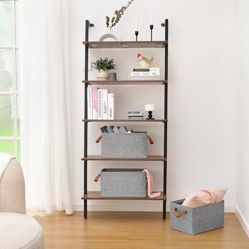 Granny Says Storage Baskets - Large Closet Organizer Bins with Metal Frame | Collapsible Gray 2-Pack