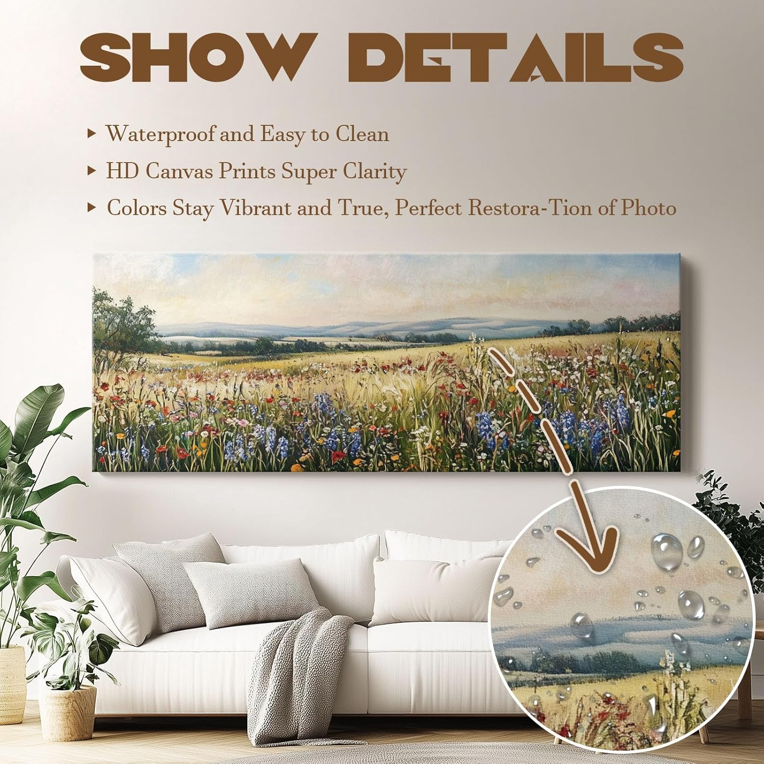 VYPEROCK Custom Wall Canvas Print - 36 x 72 Inch Personalized HD Photo Art for Home Office Decor