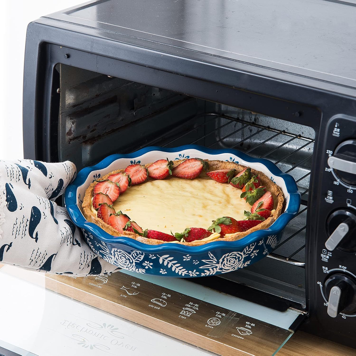 Wisenvoy Ceramic Pie Pan - Non-Stick Deep Dish Baking Dish for Perfect Pies | 9-Inch Size
