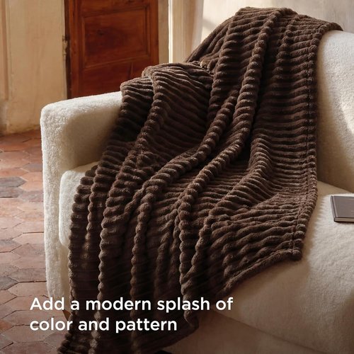 Bedsure GentleSoft Dark Chocolate Blanket - Cozy Soft Throw for Couch, Perfect Gift for Women | 50x60 Inches
