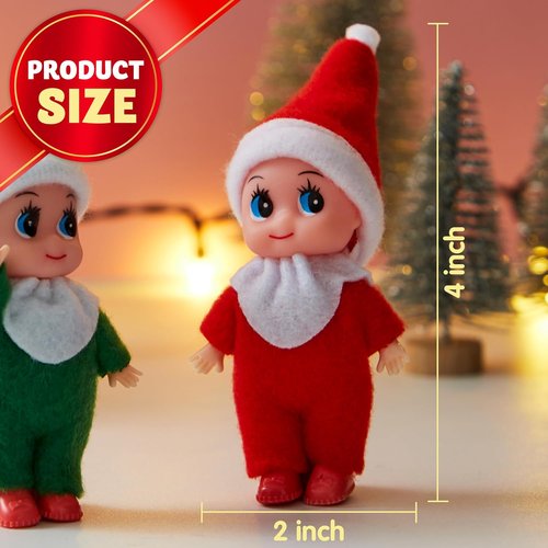 JOYIN Christmas Elf Plush Dolls - Soft & Tiny Toys for Kids | Perfect Party Favors & Holiday Decor