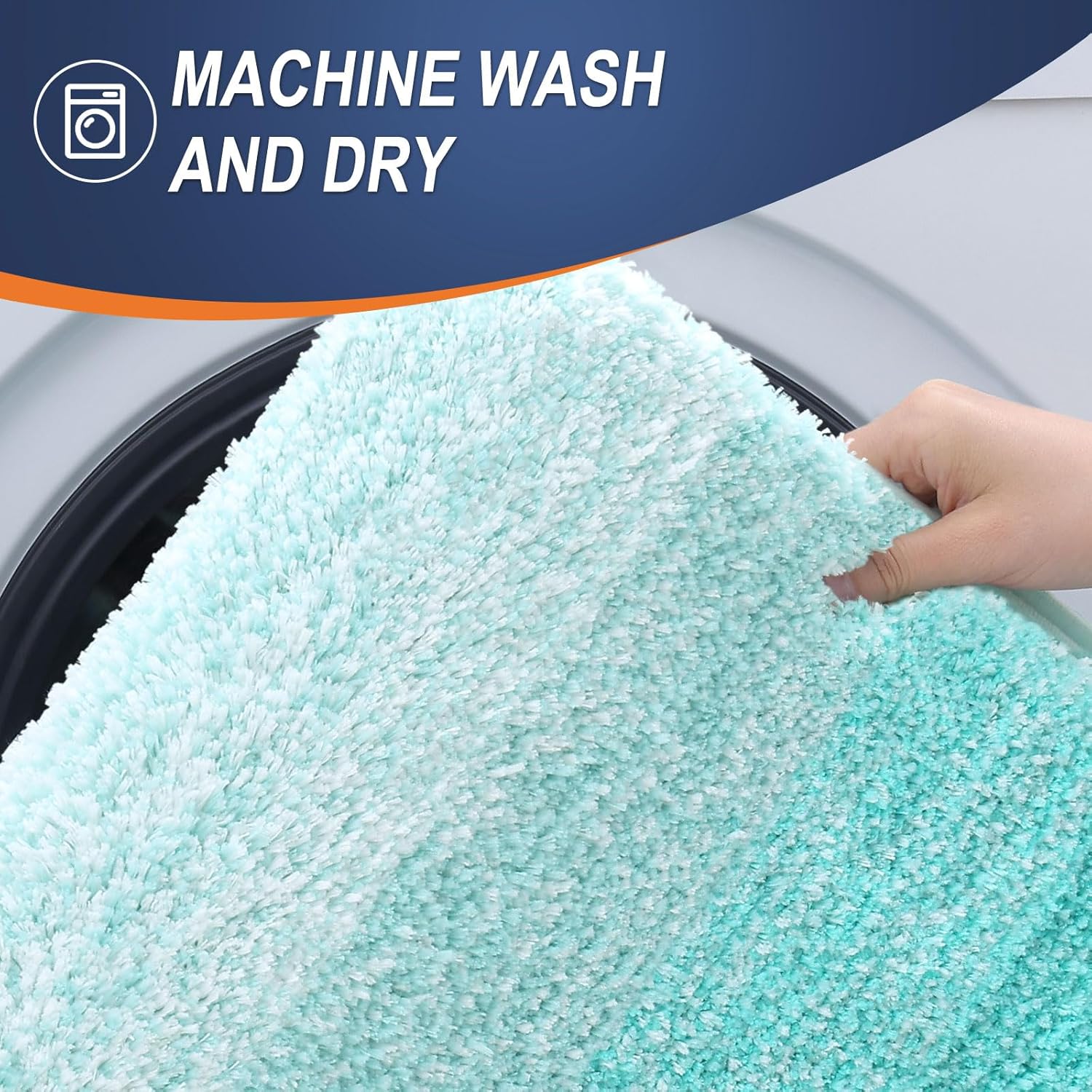 OLANLY Large Bathroom Rugs - Extra Soft Microfiber Mat 40x24 | Quick Dry & Machine Washable - Teal