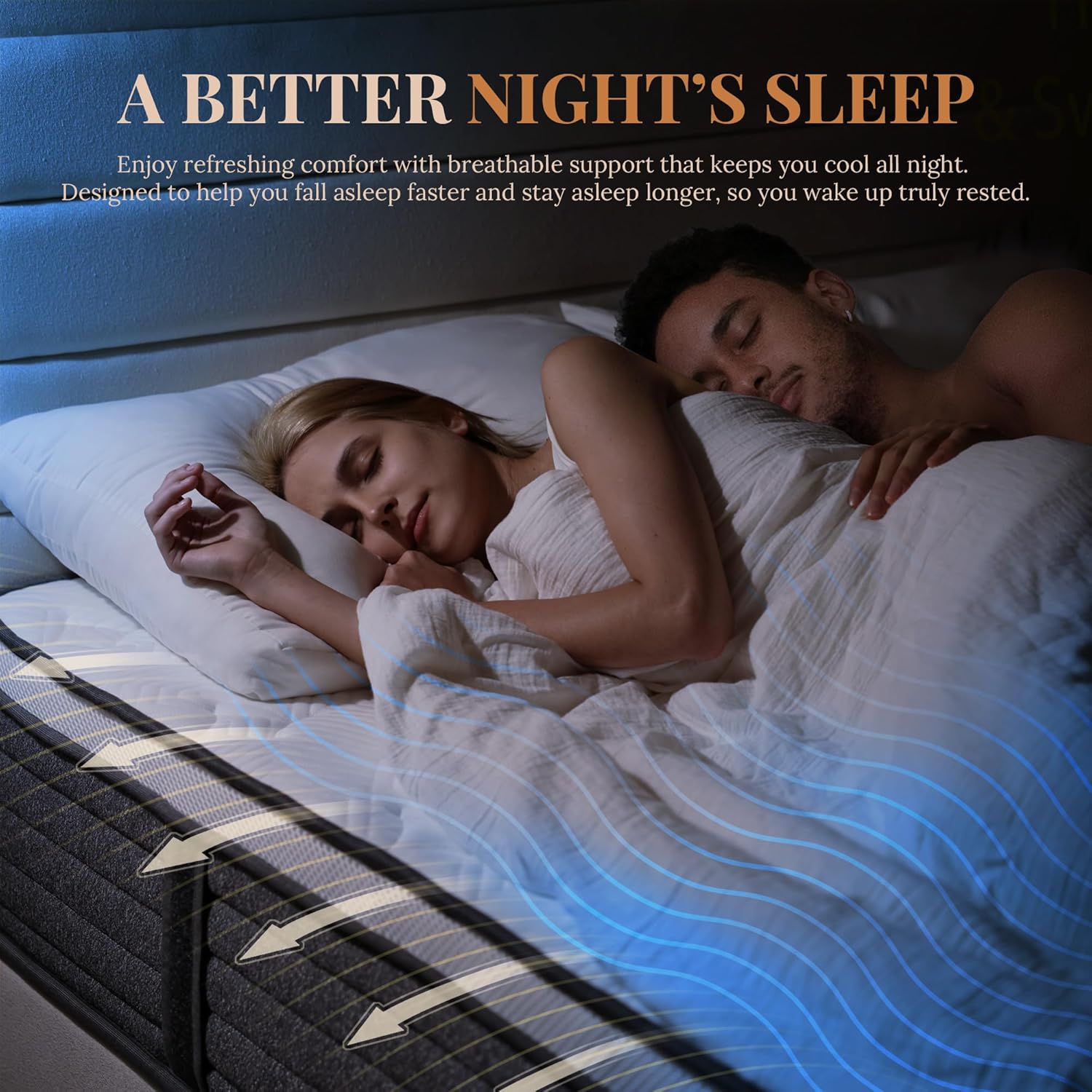 Skiennix Queen Mattress - 12 Inch Hybrid Foam & Pocket Springs | Medium Feel, Pressure Relief, CertiPUR-US