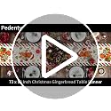 Gingerbread Christmas Table Runner 72x13 Inch Holiday Linen Decor with Candy Canes & Trees – Pedenty