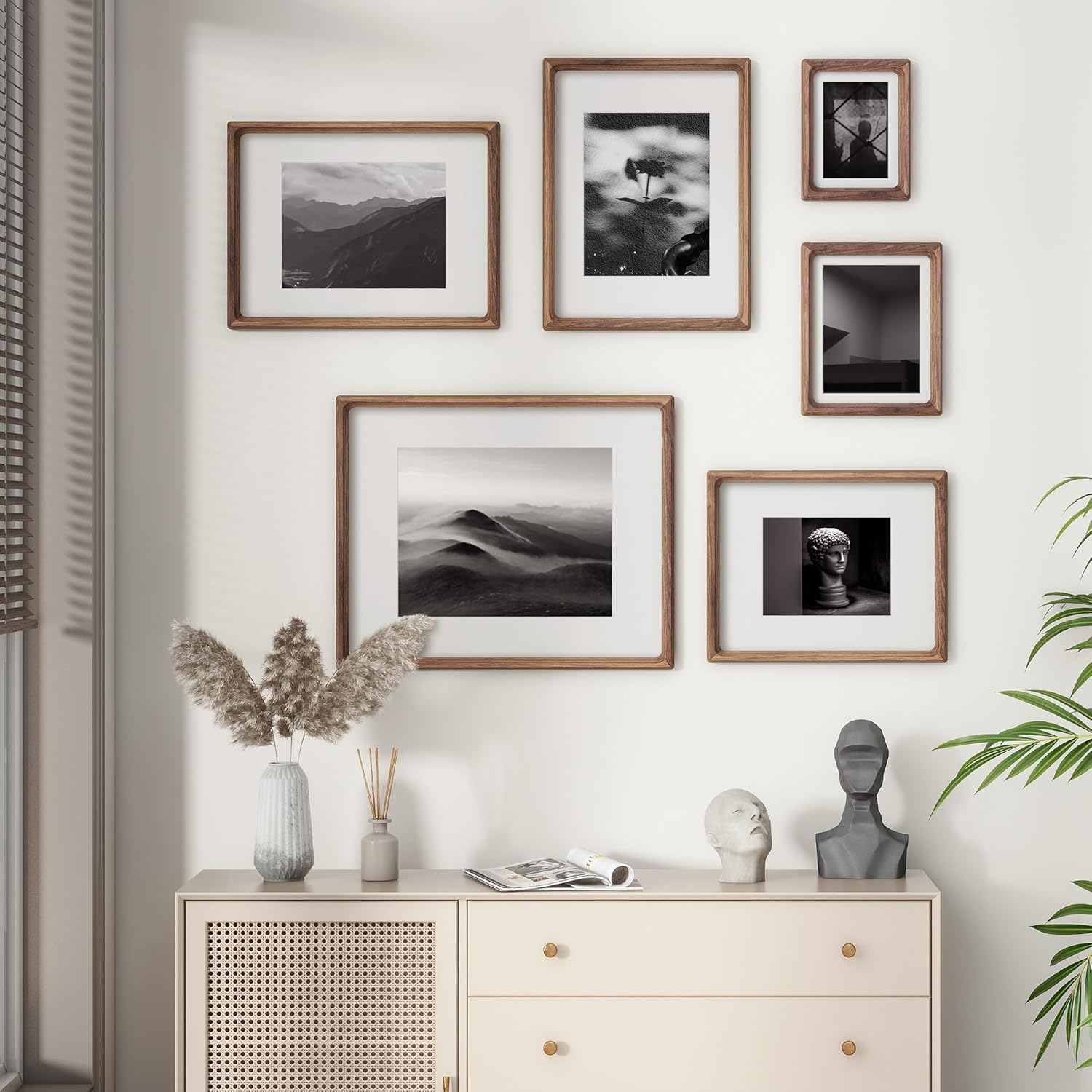 Natural Walnut Wood Picture Frame by USA-Sourced | Handcrafted 11x14 with Tempered Glass for 8x10 Photos