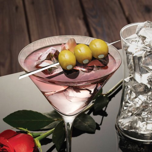 Party Essentials Stylish Skewers Appetizer Martini Cocktail Keeps Ingredients Pinned Together, 4" Prism Picks, Clear, 500-Count