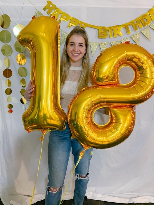 Gold Number 16 Balloon - 40 Inch Golden Birthday Decoration for 16th Party | Perfect for Girls & Boys