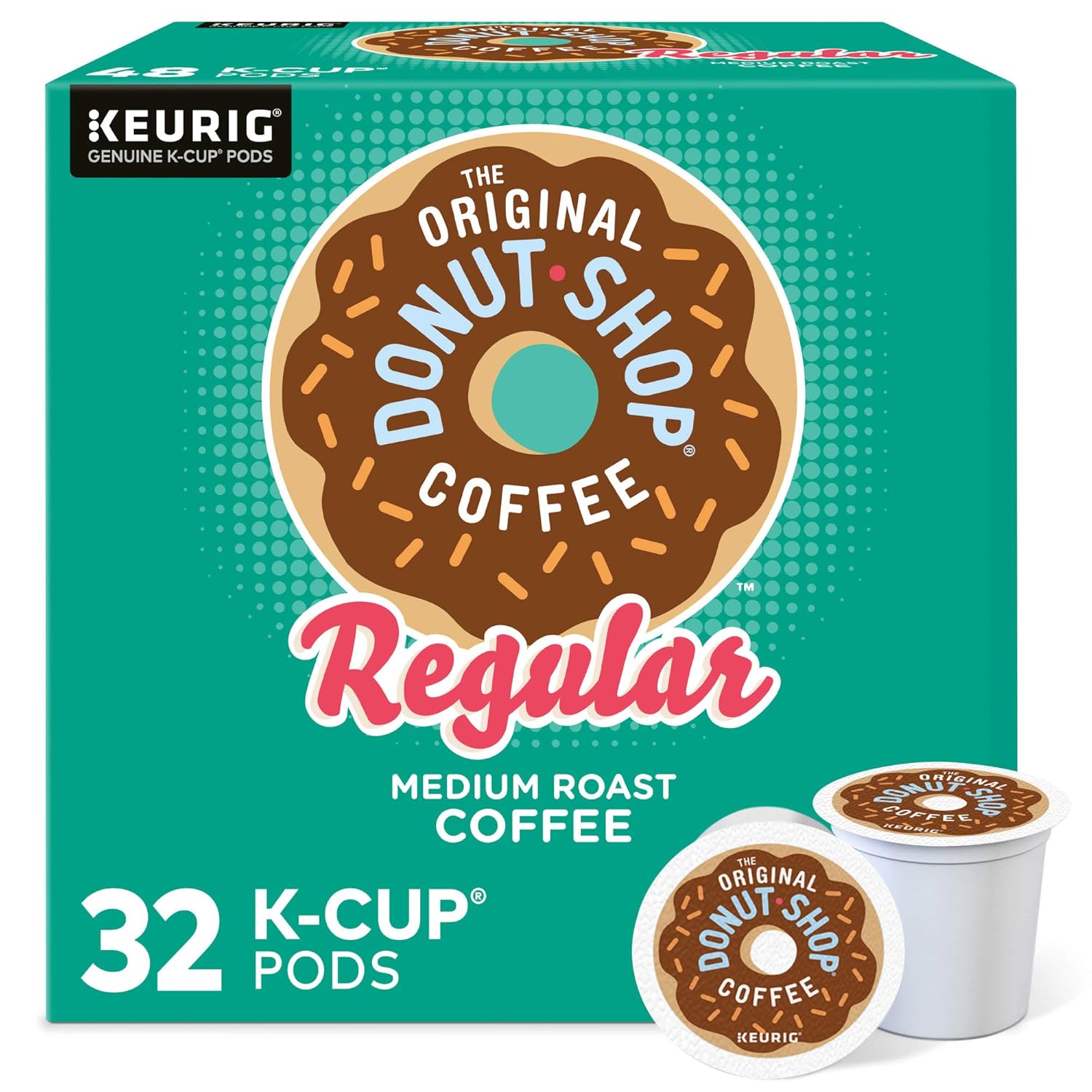 Original Donut Shop K-Cup Pods - Medium Roast Coffee, Single-Serve, 32 Count