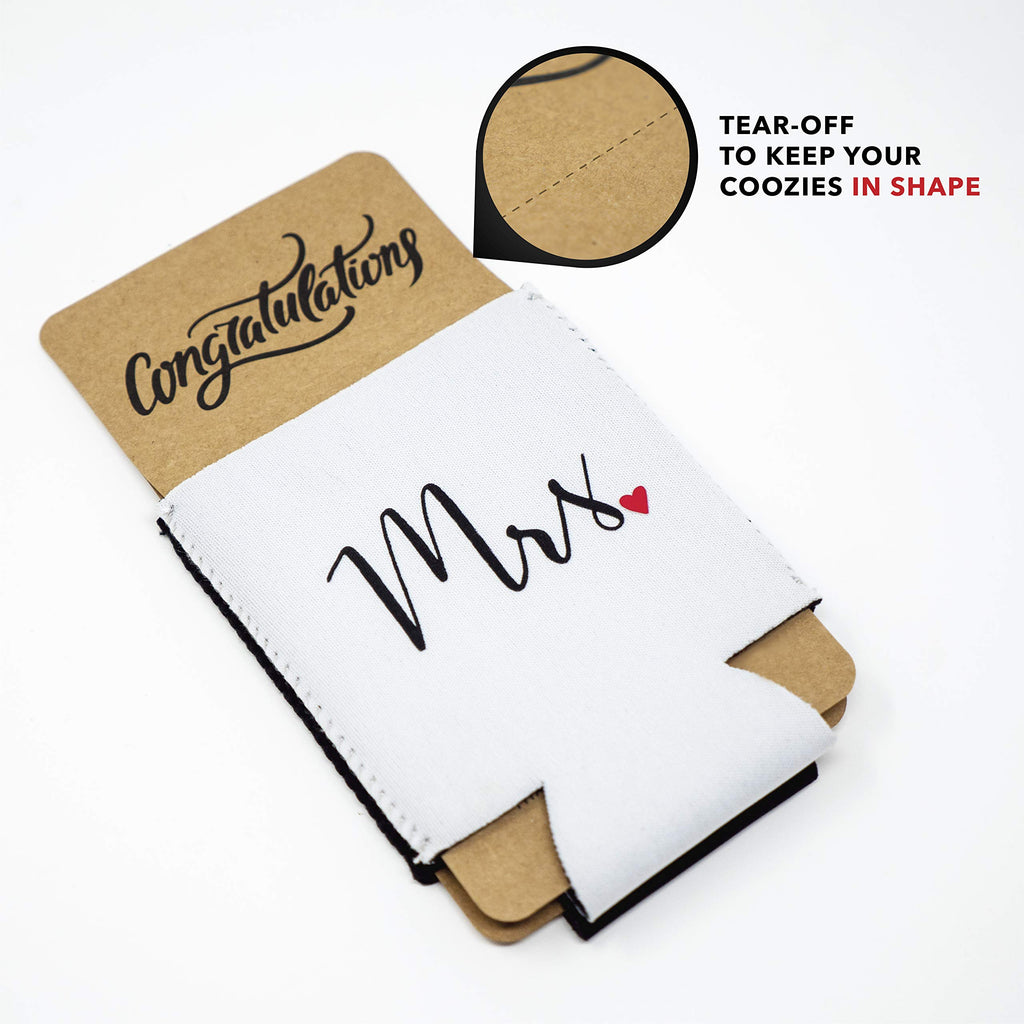 Prazoli Wedding Can Coolers Mr and Mrs Gifts - Just Married Decorations, Wedding Day & Honeymoon Essentials, Presents For Newlywed Gifts for Couples, Wedding Gifts for Bride to Be and Groom