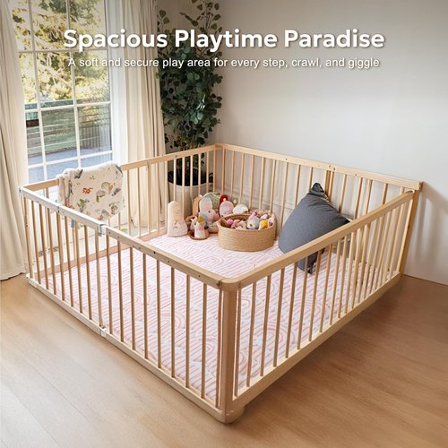 Mallify Baby Play Mat - Non-Slip 50"x50" Soft Crawling Mat for Infants & Toddlers | Portable Pink Design