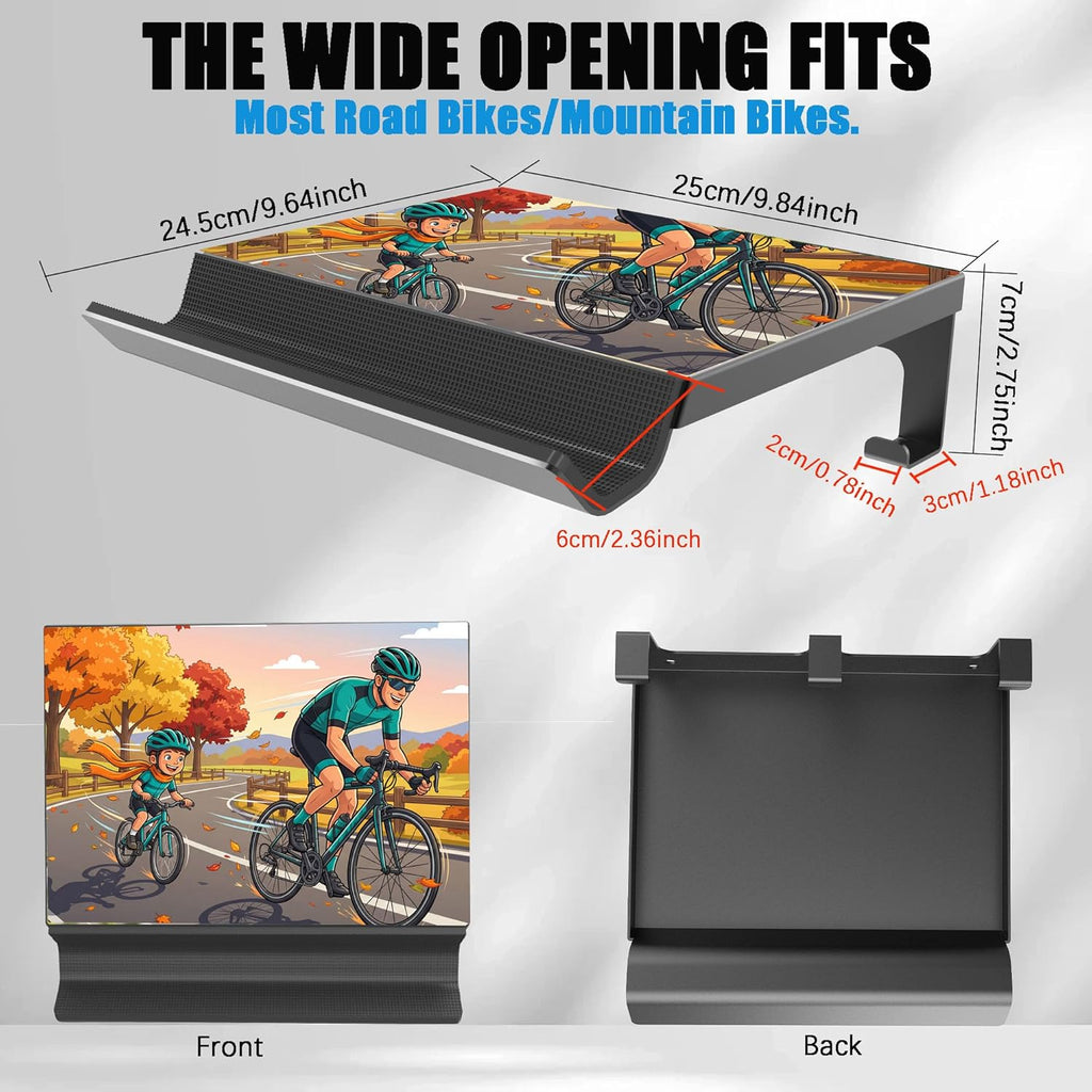 Skiennix Bike Wall Mount | Heavy-Duty Horizontal Indoor Rack for Space-Saving Garage Storage - Fits Road, Mountain & Hybrid Bikes