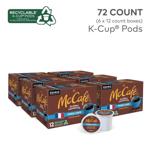 McCafe Single Serve Coffee K-Cup Pods - Medium Roast, 72 Count for a Perfect Brew