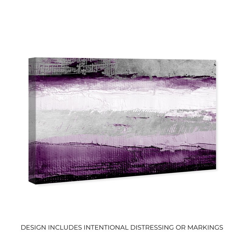 The Oliver Gal Artist Co. Abstract Wall Art Canvas Prints 'Envision and Elevate Violet' Home Décor, 15 in x 10 in, Purple, Gray