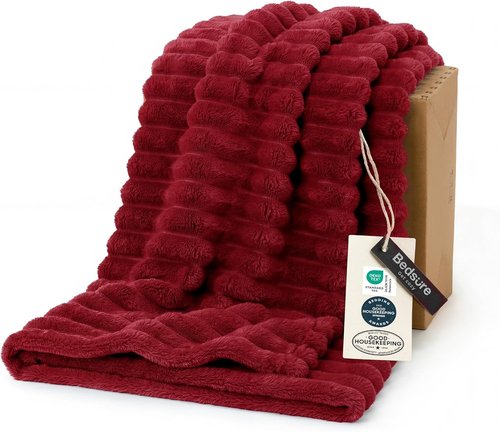 Bedsure GentleSoft Fleece Blanket - Cozy Scarlet Sage Throw for Couch, 50x70 Inches