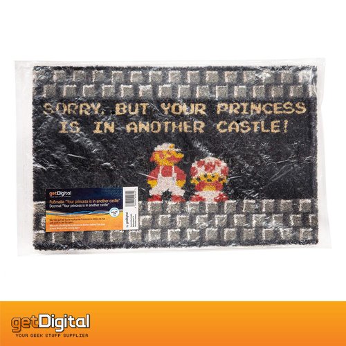 getDigital Your Princess is in Another Castle Funny Welcome Doormat for Gamers, Nerds and Geeks - 23.62 x 15.75 inch, 100% Natural Coco Coir Fibres