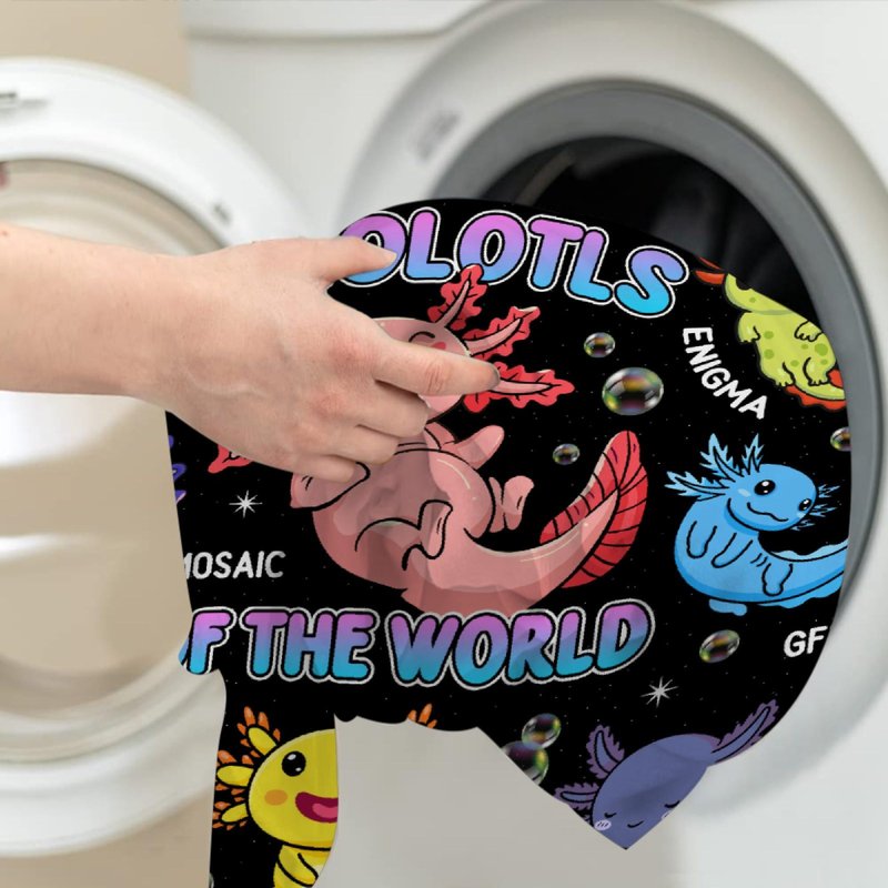 Axolotls of The World Throw Blanket,Axolotls Blanket Gifts, Ultra Soft Lightweight Flannel Blankets Warm Fuzzy Cozy Plush Blankets for Couch Sofa Bed Living Room,Kids Size-40"x50"