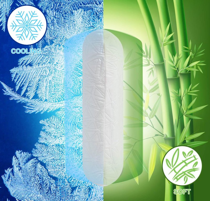 Furlupy Cooling Memory Foam Pillows for Sleeping, Cooling Gel Pillow for Hot Sleepers, Bed Pillow for Side, Back and Stomach Sleepers, Luxury Firm Gel Pillow for Neck Pain Relief